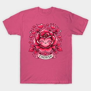 CHERISH - KAWAII FLOWERS INSPIRATIONAL QUOTES T-Shirt